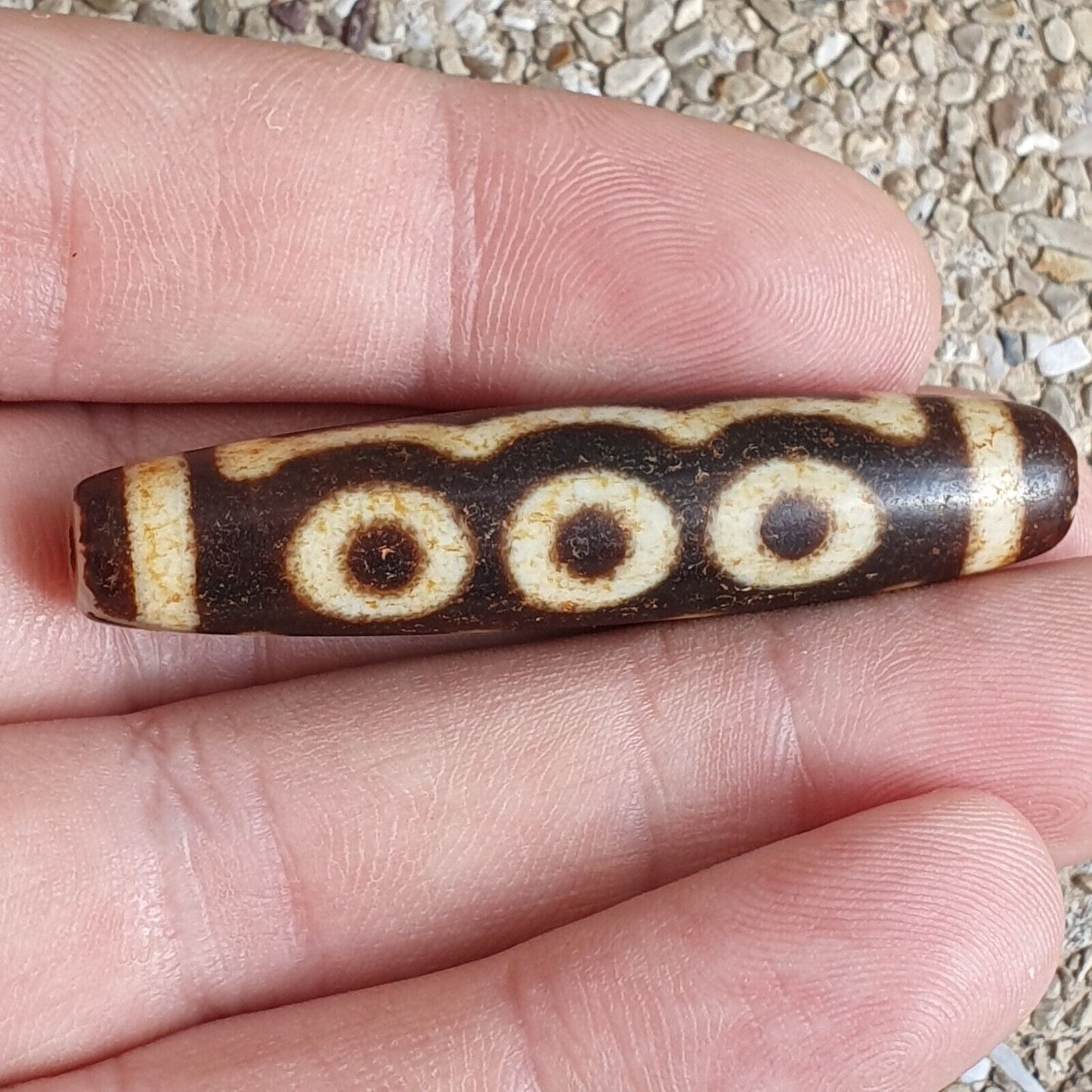 尼泊爾喜馬拉雅藏天珠三塔索 5 眼靈性護身符瑪拉珠