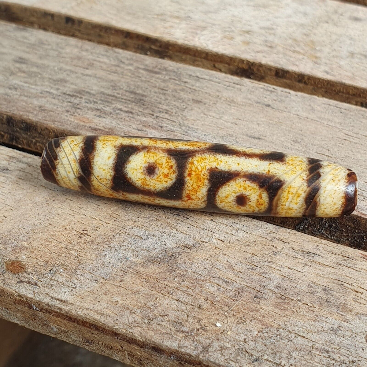 Nepalese Himalayan Tibetan Dzi 6 eyes Spiritual Amulet Mala Bead Unique Beads