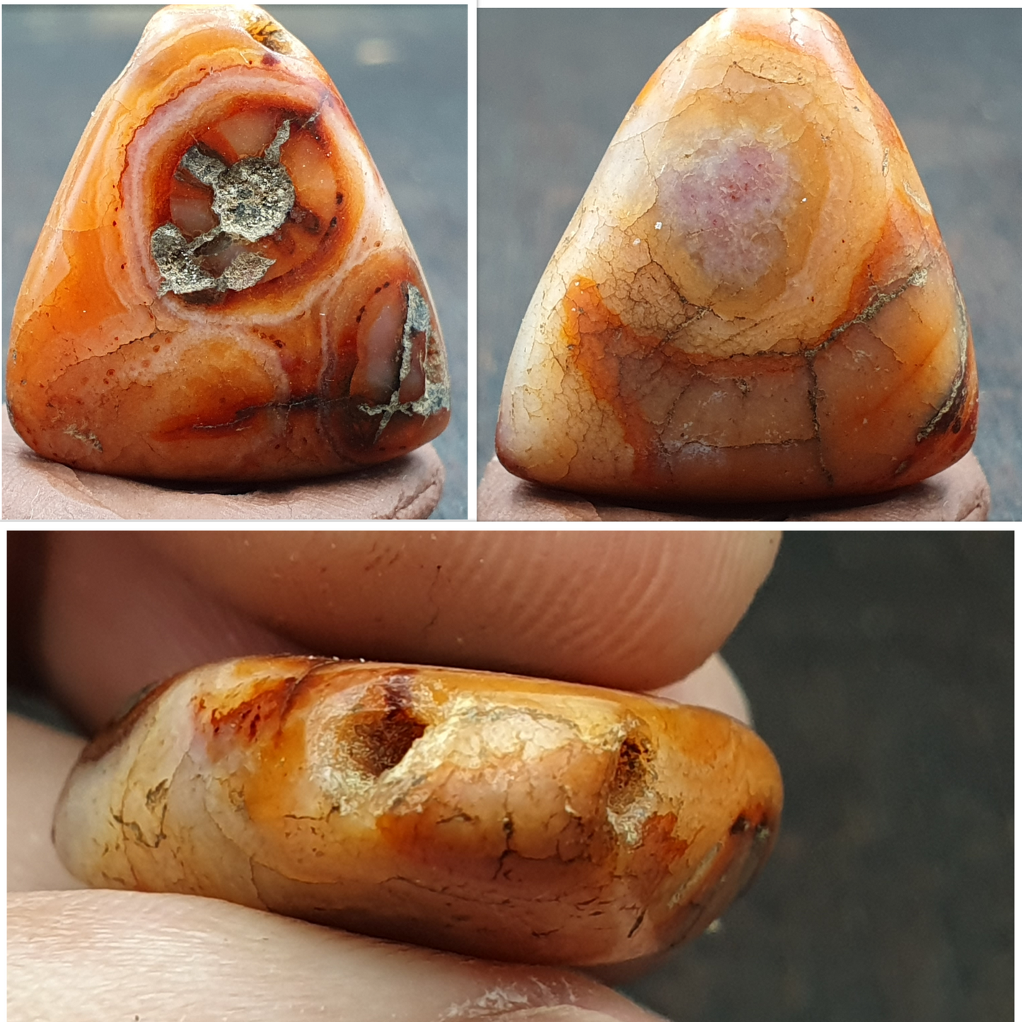 非常罕見的古代呼羅珊古董眼瑪瑙石珠護身符