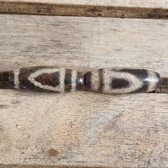 LOT 2 Eye BEADS Tibetan dzi bead old amulet Agate Tibet gzi pendant