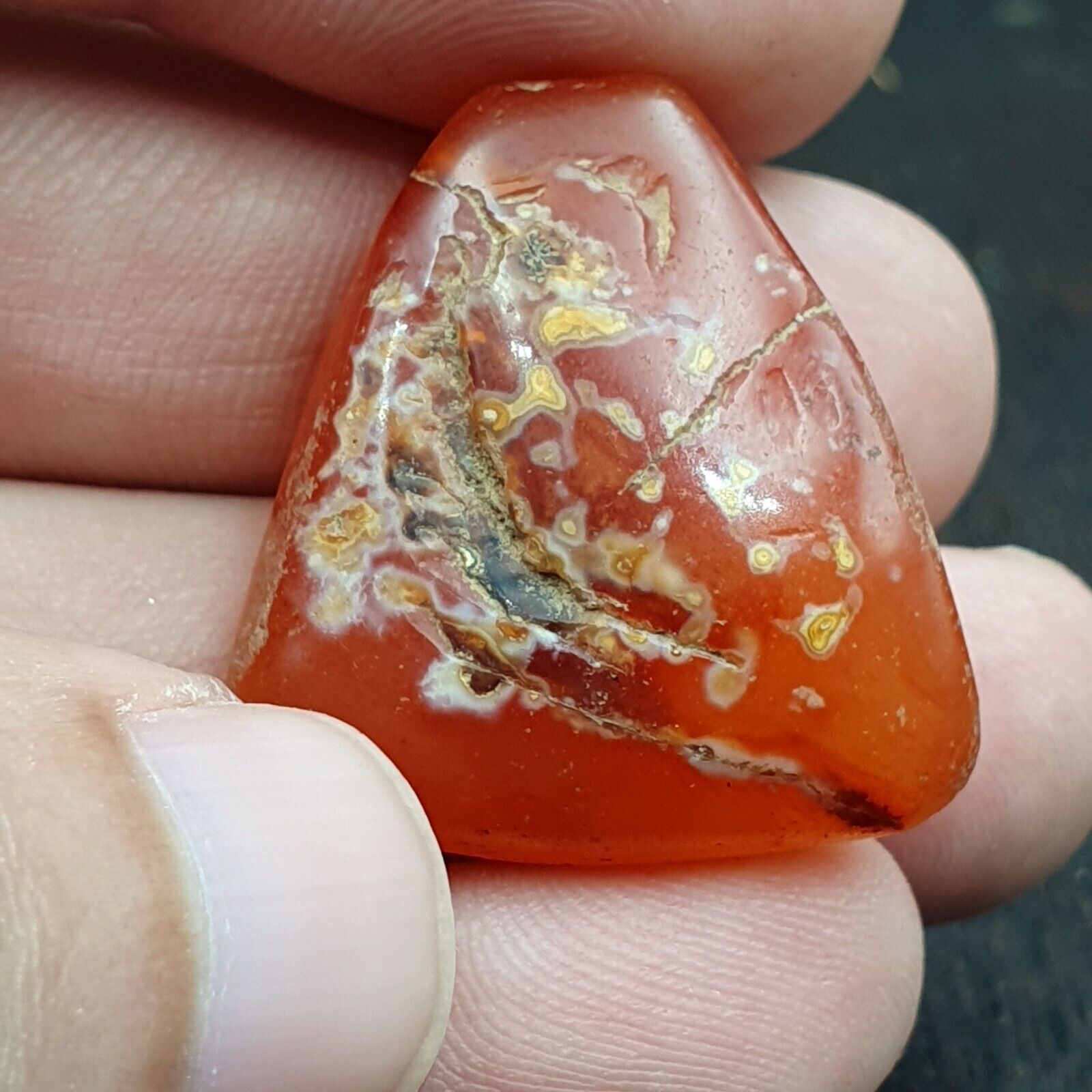 Very rare Khorasan Antique agate stone Bead Amulet from Afghanistan