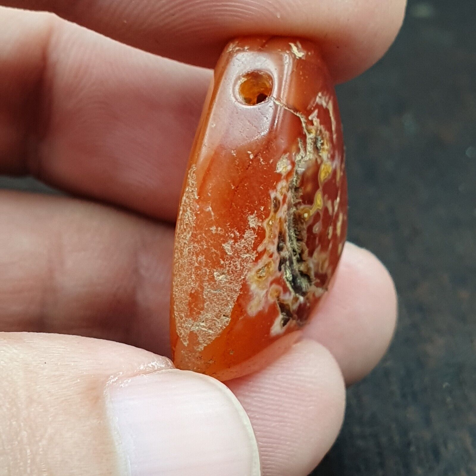 Very rare Khorasan Antique agate stone Bead Amulet from Afghanistan