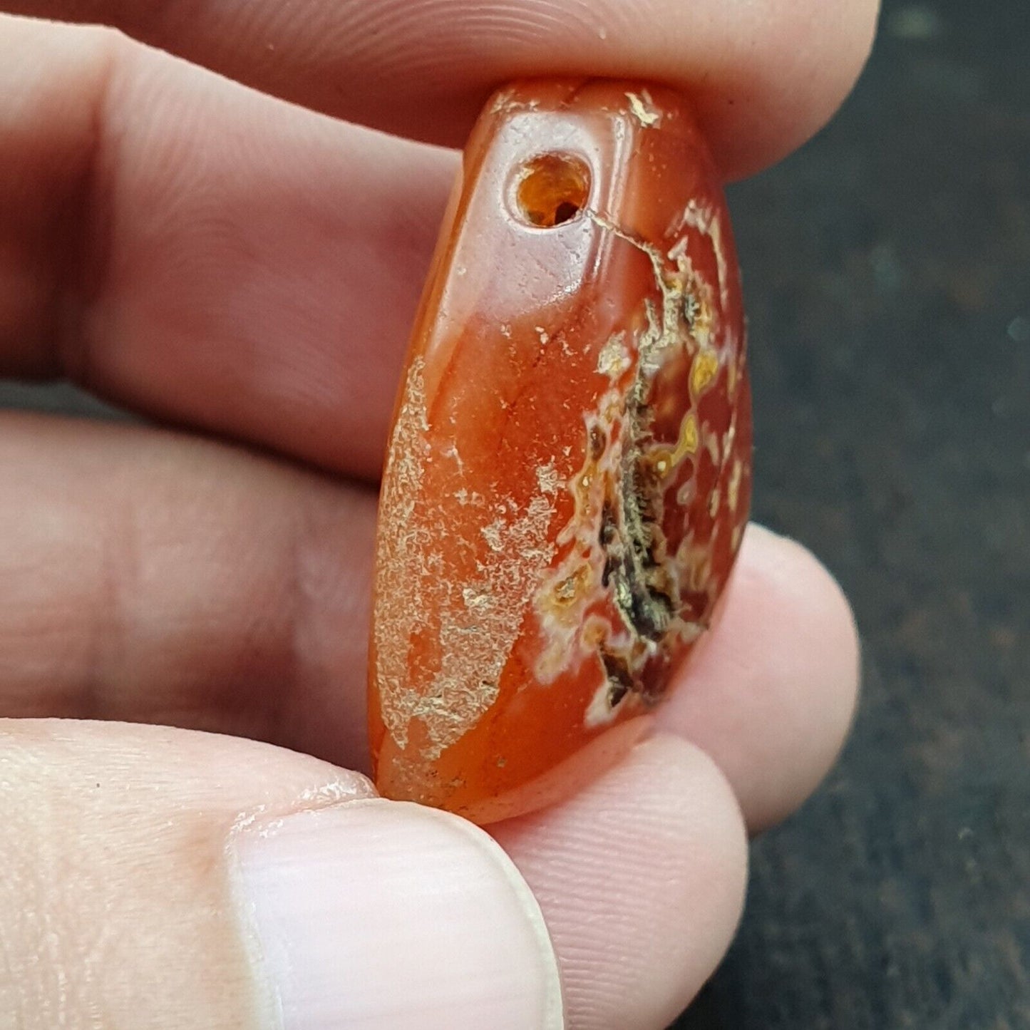 來自阿富汗的非常罕見的呼羅珊古董瑪瑙石珠護身符