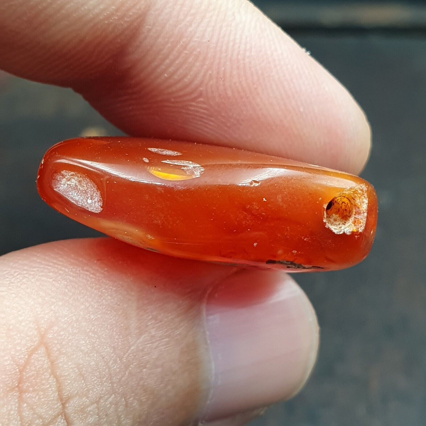 來自阿富汗的紅瑪瑙古董紅瑪瑙石珠護身符吊墜
