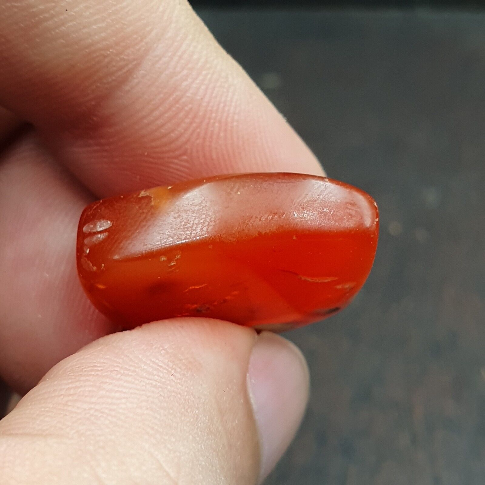 Carnelian Antique RED agate stone Bead Amulet pendant from Afghanistan