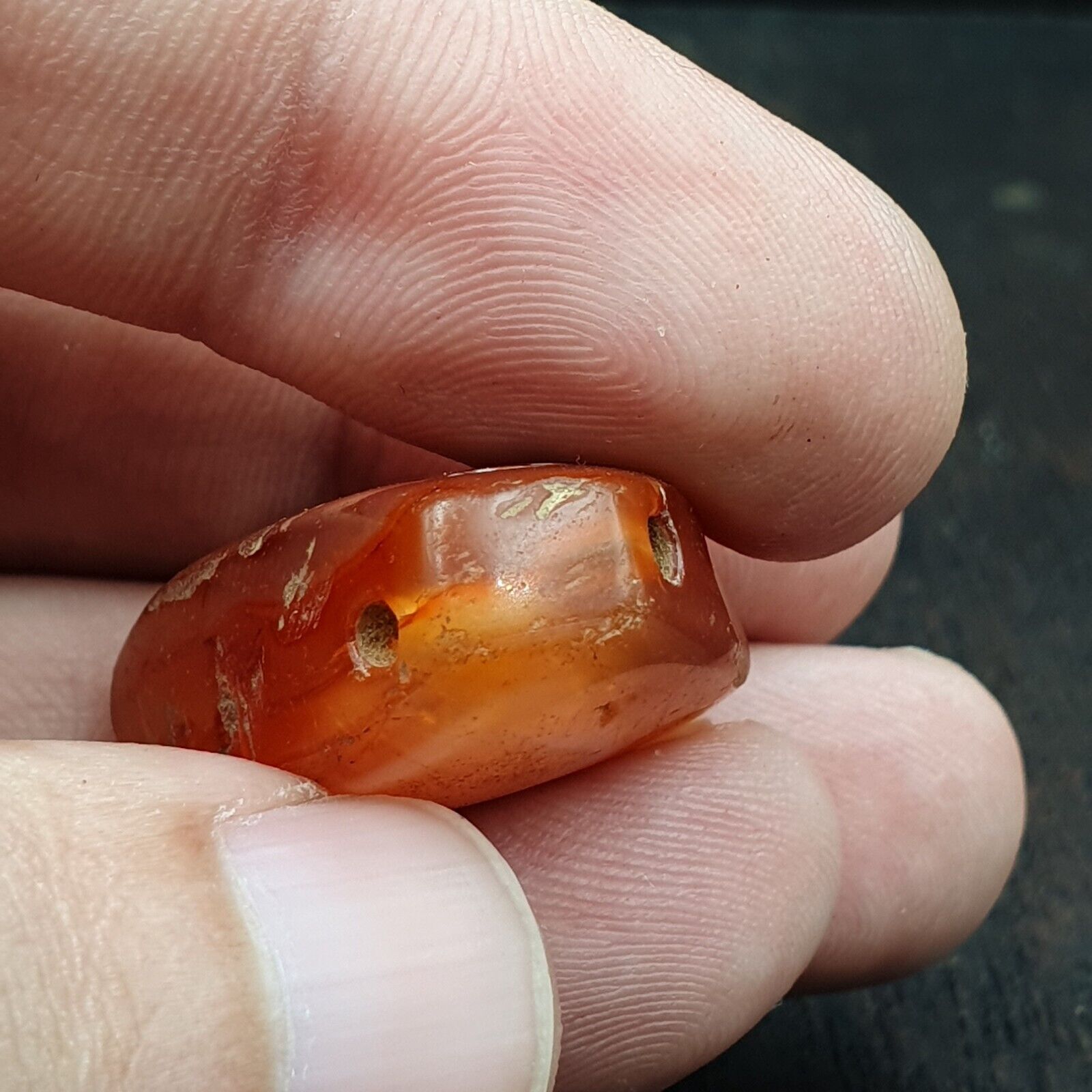 Very rare Khorasan Antique agate stone Bead Amulet from Afghanistan