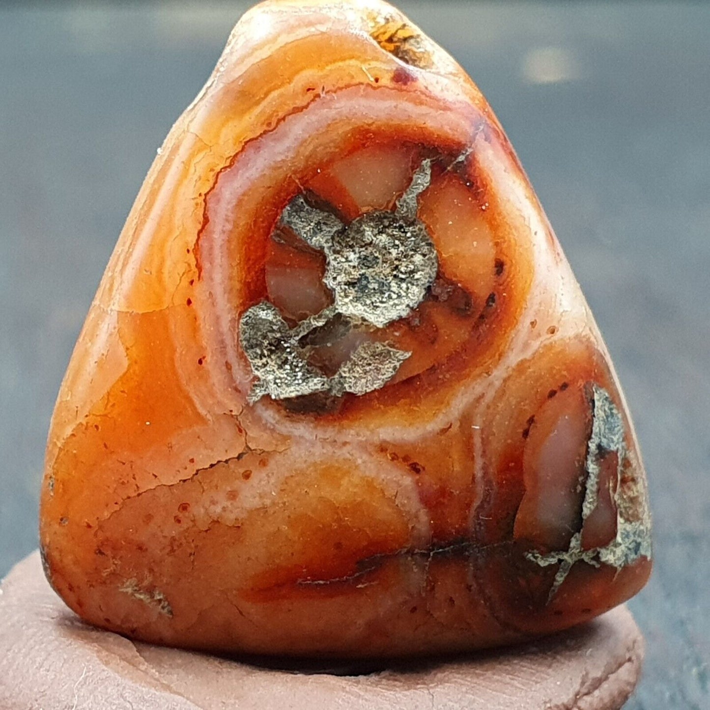非常罕見的古代呼羅珊古董眼瑪瑙石珠護身符