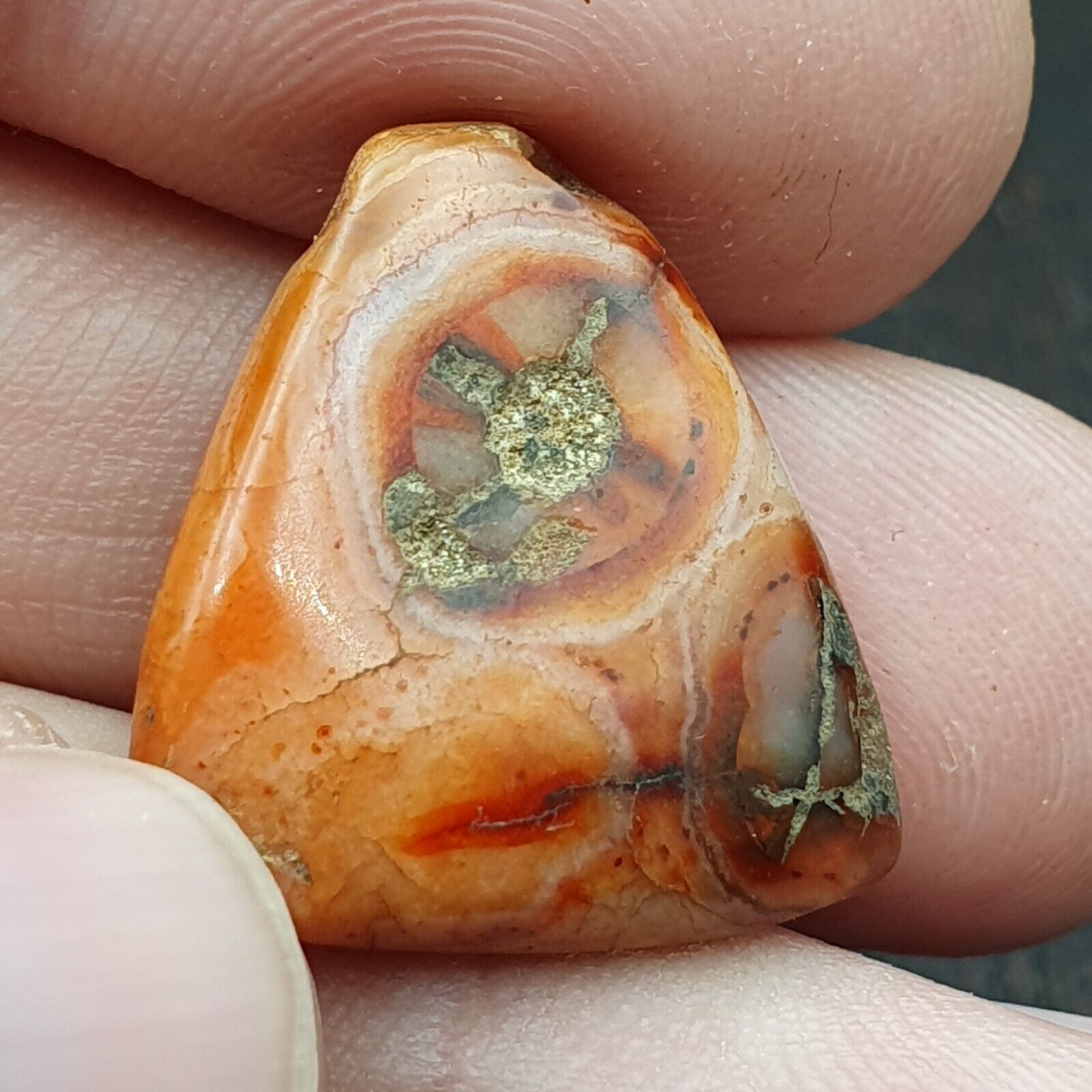 Very rare Ancient Khorasan Antique eye agate stone Bead Amulet