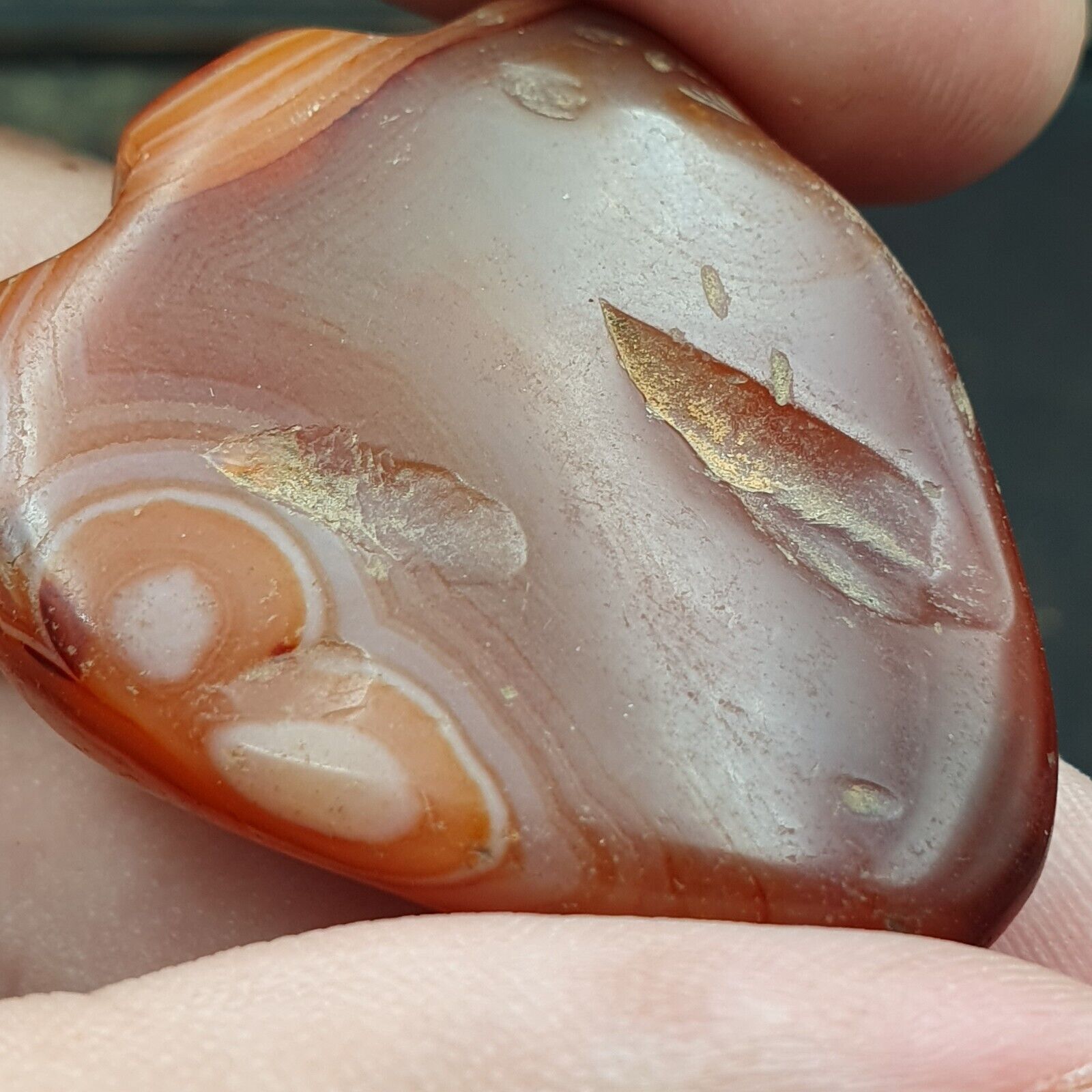 Amazing Ancient Antique Heart Shape Carnelian agate stone Bead Amulet