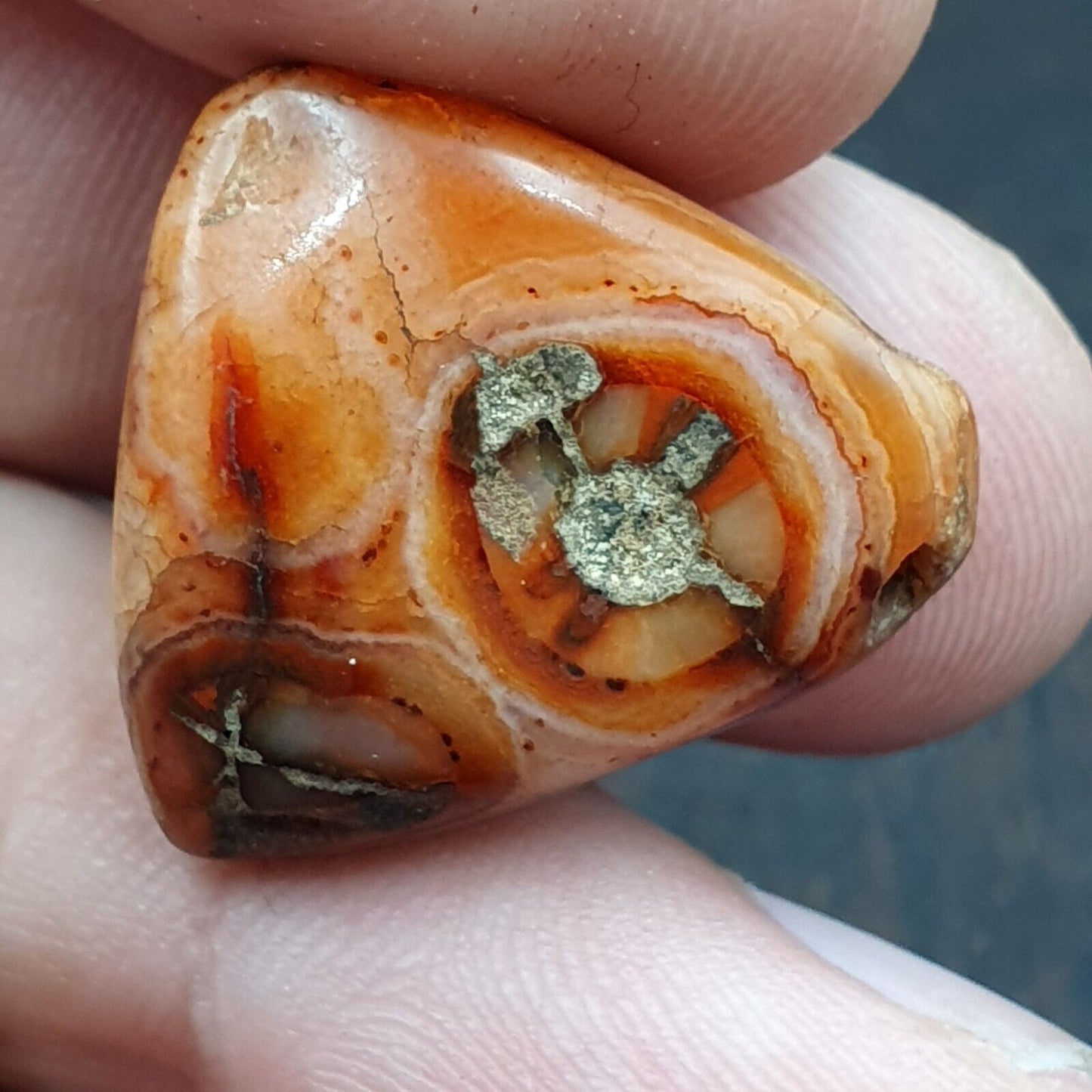 非常罕見的古代呼羅珊古董眼瑪瑙石珠護身符