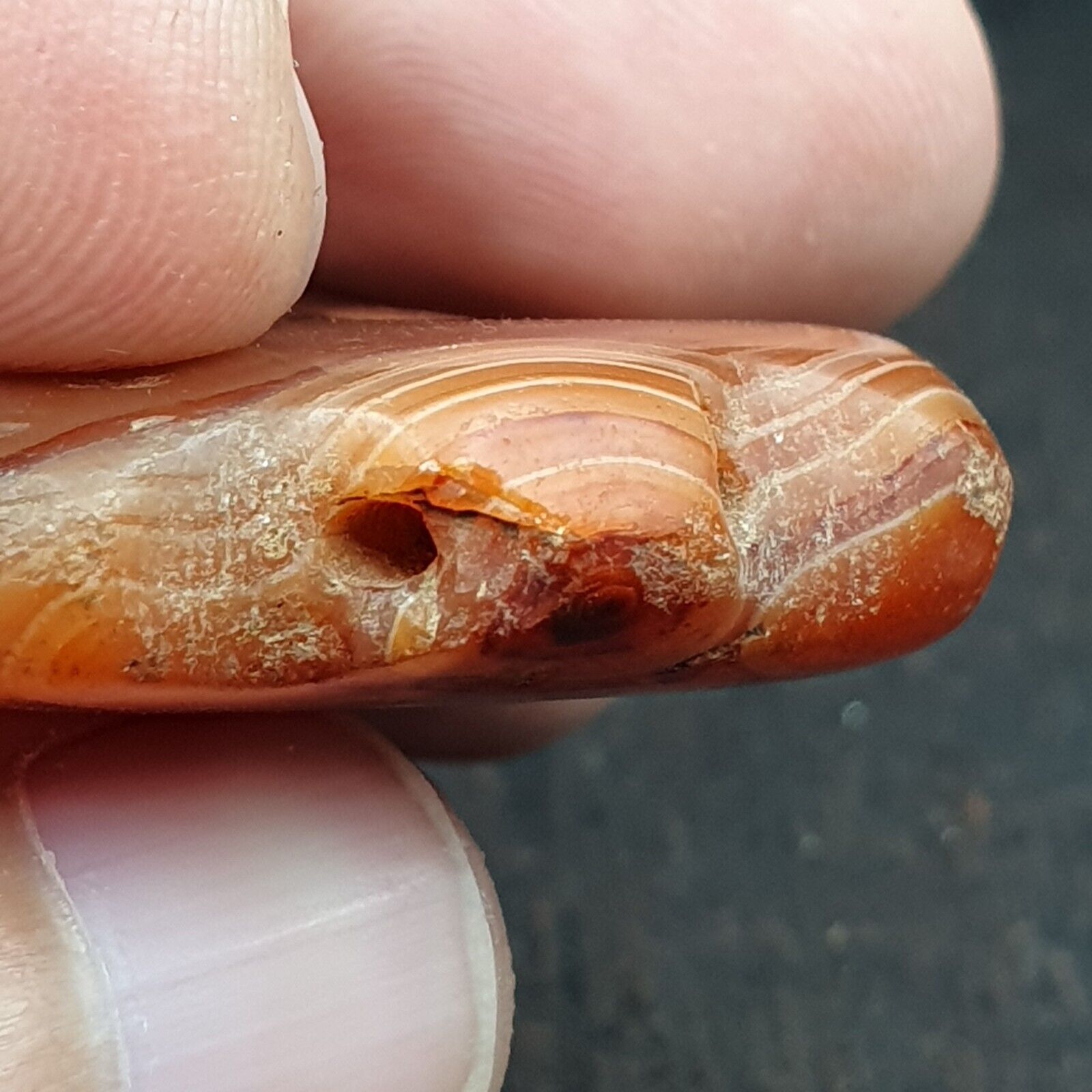 Amazing Ancient Antique Heart Shape Carnelian agate stone Bead Amulet