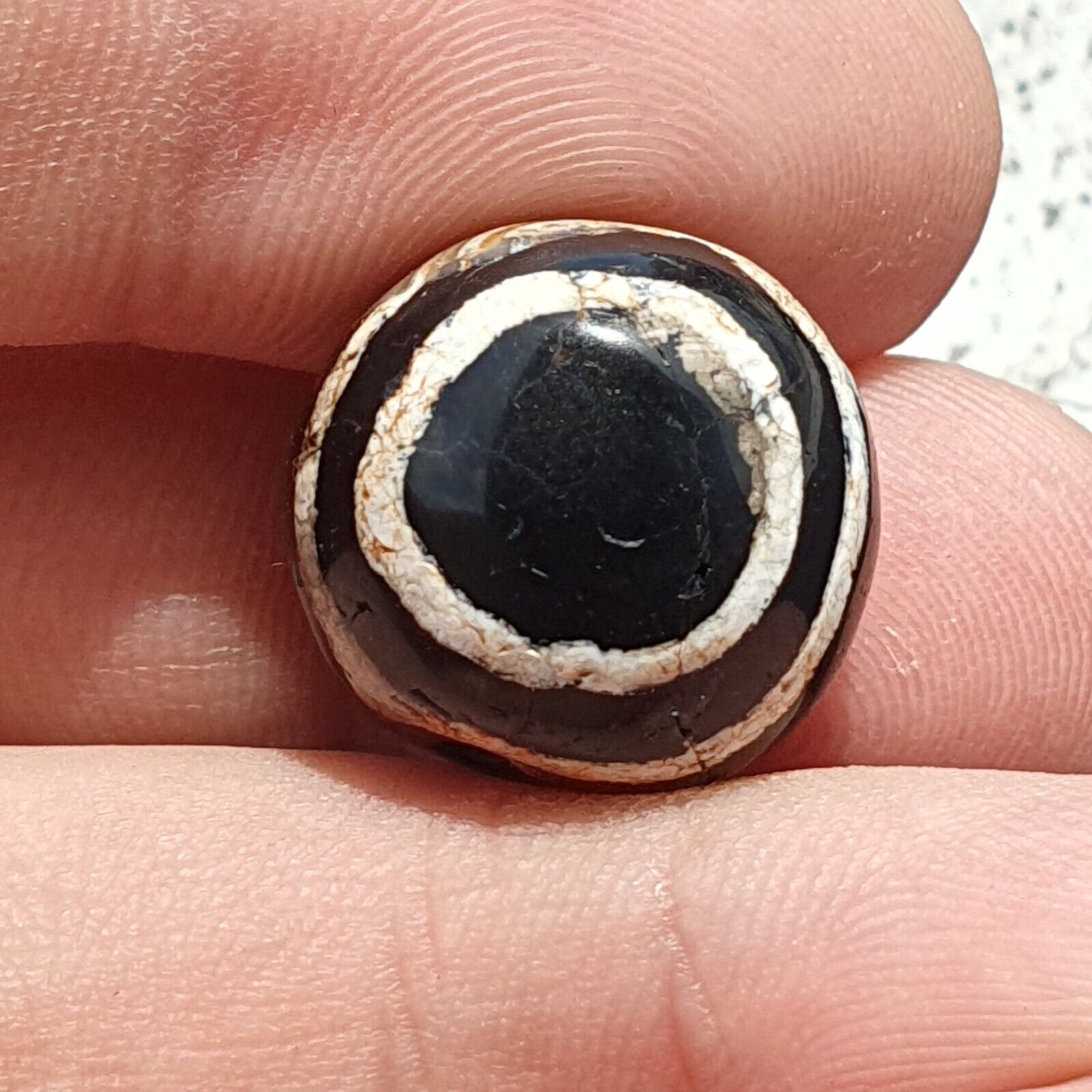 Rare Antique Tibetan Etched Agate Bead Decorated Carnelian Beads ETA-8