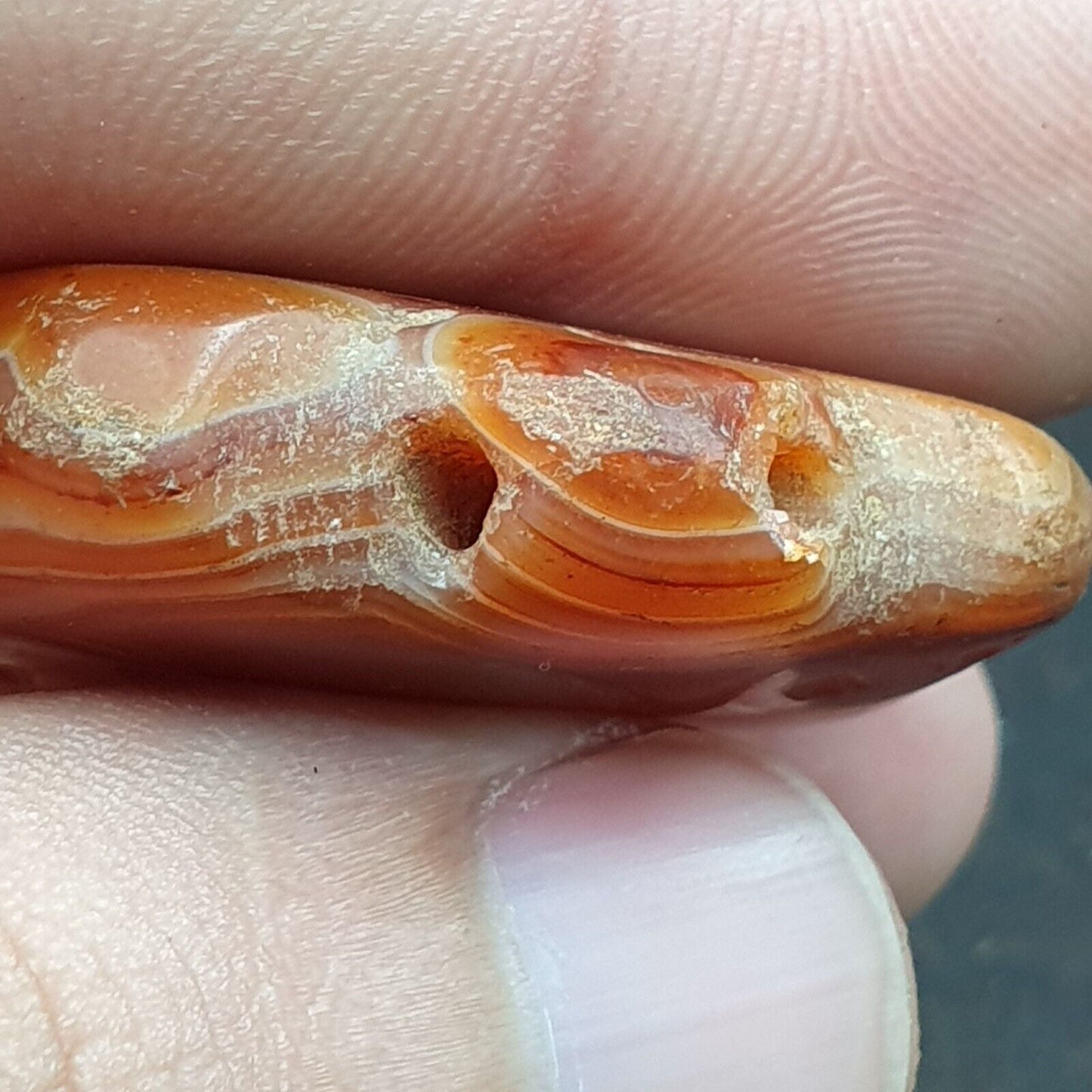 驚人的古代古董心形紅玉髓瑪瑙石珠護身符