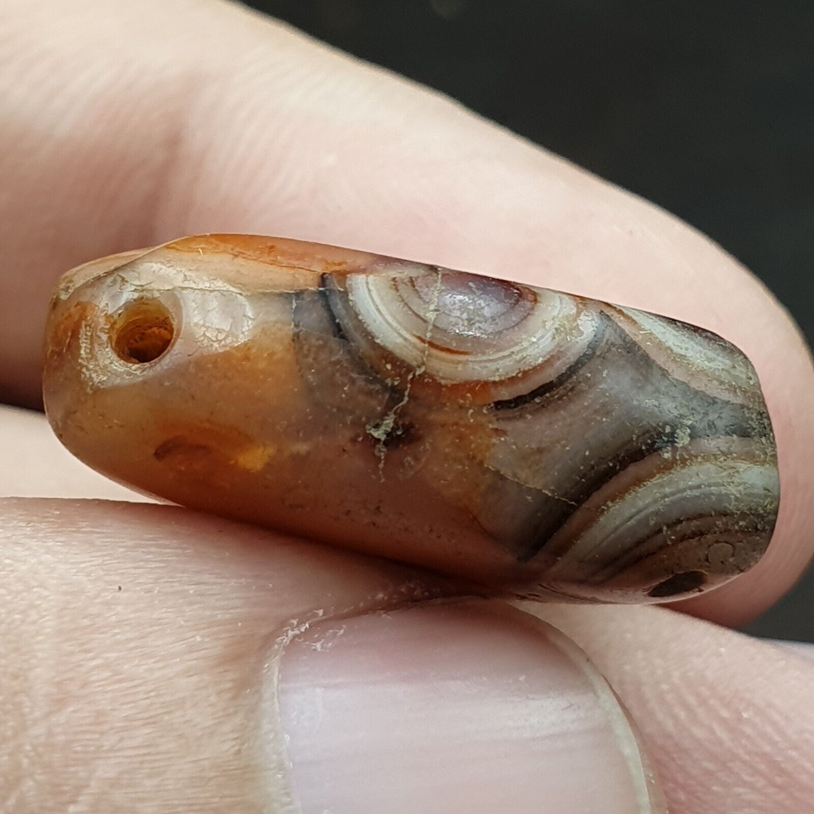 Amazing Ancient Khorasan Antique eyes agate stone Bead Amulet
