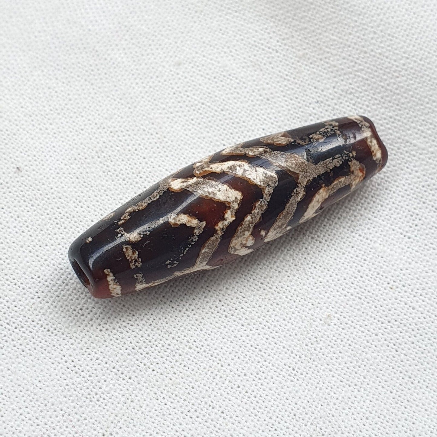 喜馬拉雅印藏中亞蝕刻瑪瑙珠裝飾珠 BDET 1