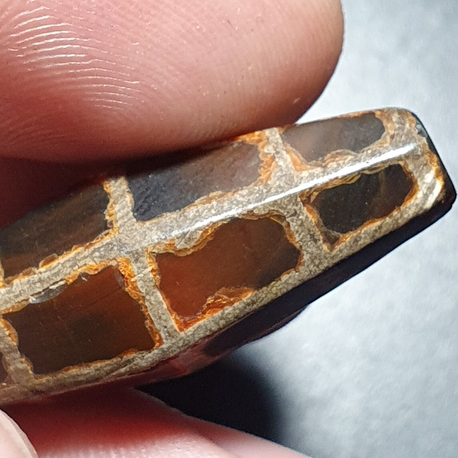 Beautiful HIMALAYAN Nepalese Tibetan South East Asian Etched Agate bead