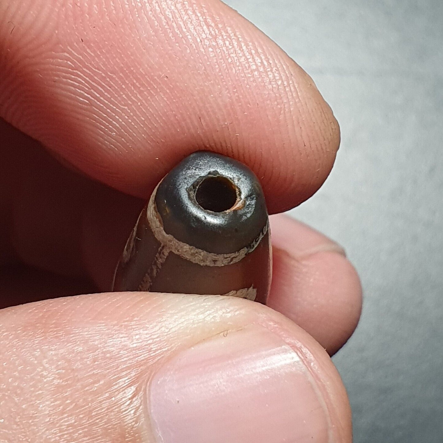 古董喜馬拉雅尼泊爾西藏中亞蝕刻瑪瑙珠 9 眼珠