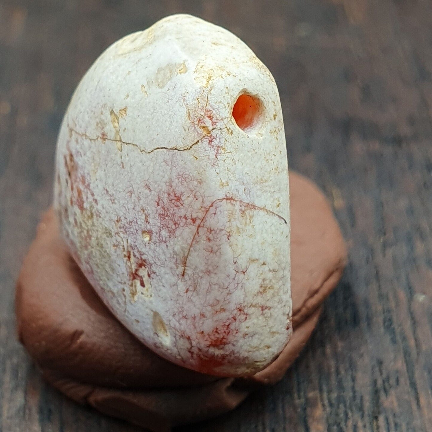 Karneol Antik ROTER Achat Stein Perlen Amulett Anhänger
