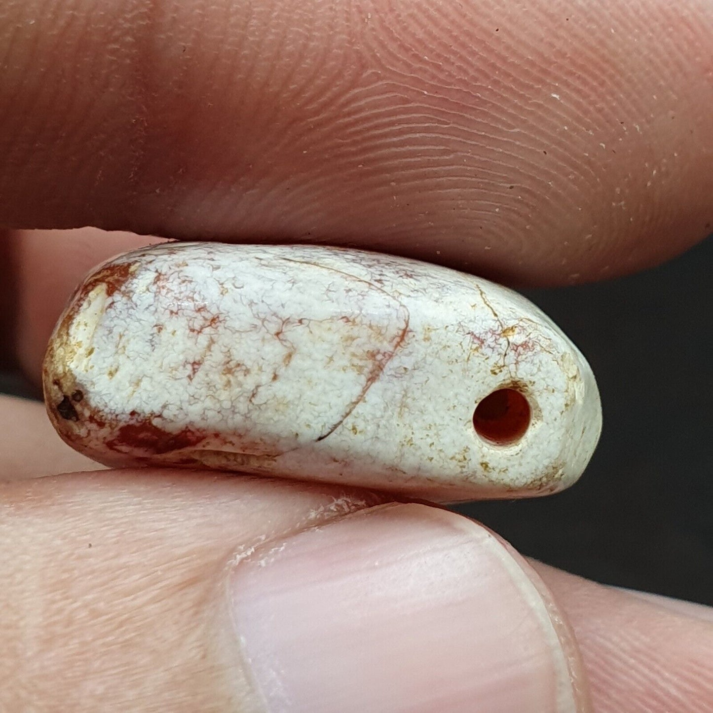 Karneol Antik ROTER Achat Stein Perlen Amulett Anhänger
