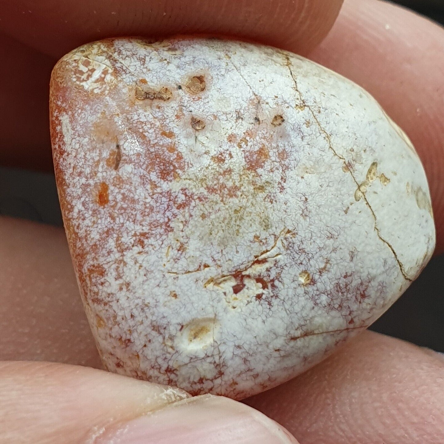 Karneol Antik ROTER Achat Stein Perlen Amulett Anhänger