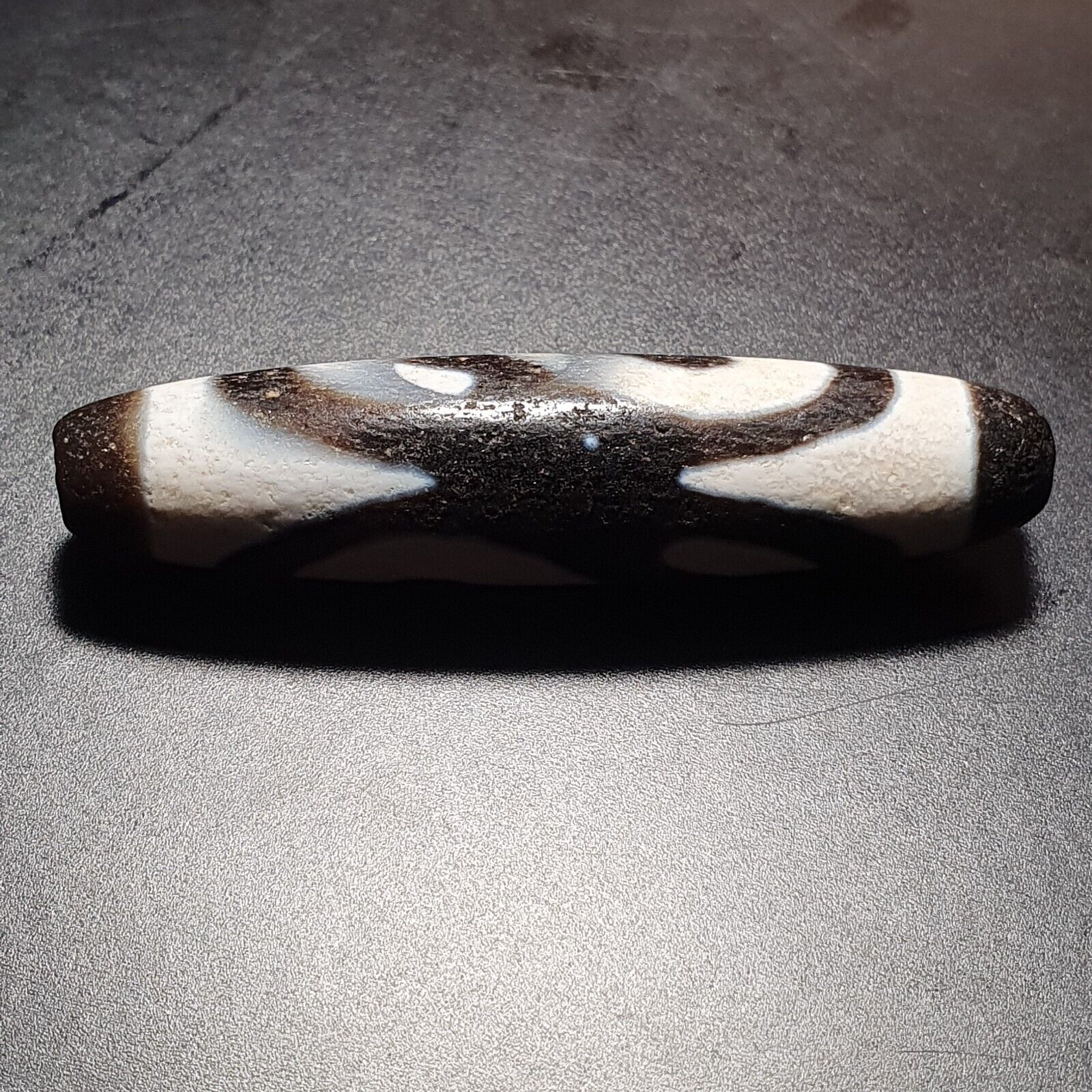 Himalayan Tibetan Dzi S Pattern Spiritual Amulet Mala Bead Unique Beads