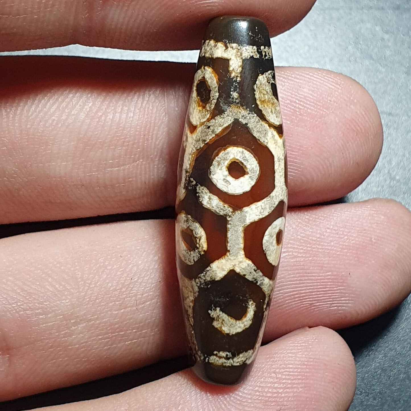 BDET #4 喜馬拉雅印藏中亞蝕刻瑪瑙珠裝飾珠
