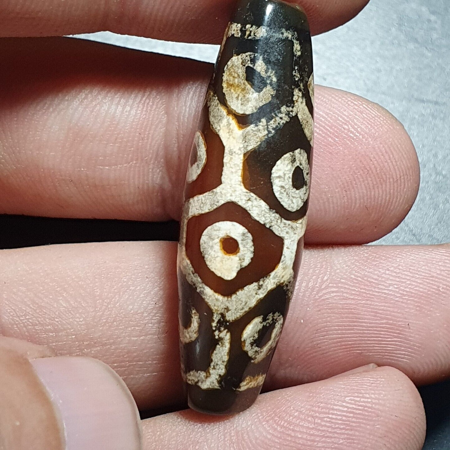 BDET #4 喜馬拉雅印藏中亞蝕刻瑪瑙珠裝飾珠
