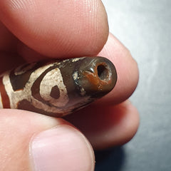 BDET #4 HIMALAYAN Indo Tibetan Central Asian Etched Agate beads Decorated bead