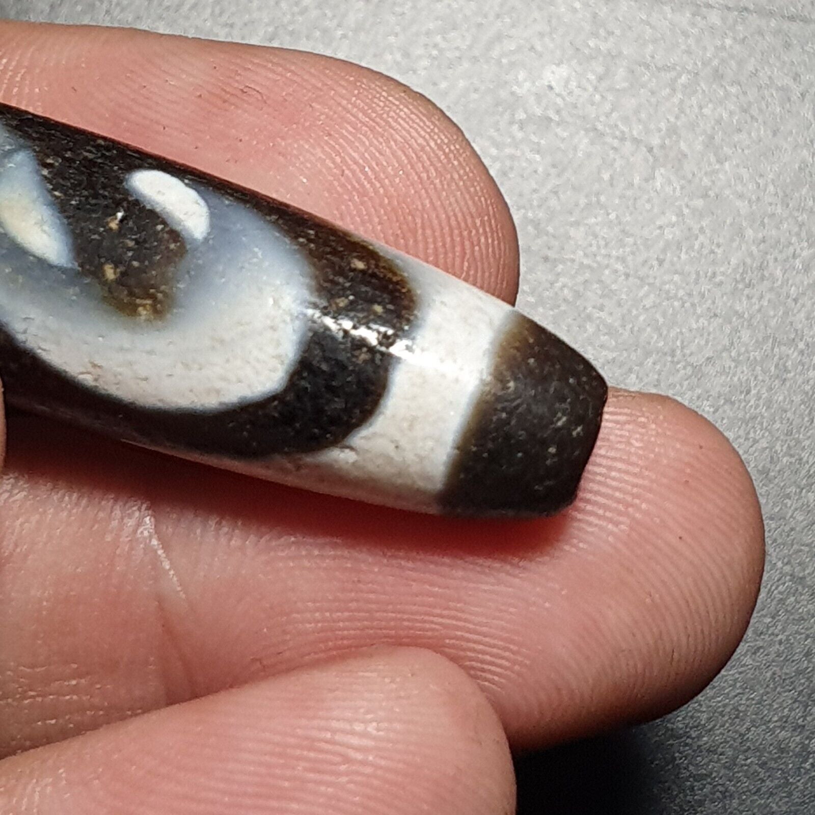 Himalayan Tibetan Dzi S Pattern Spiritual Amulet Mala Bead Unique Beads