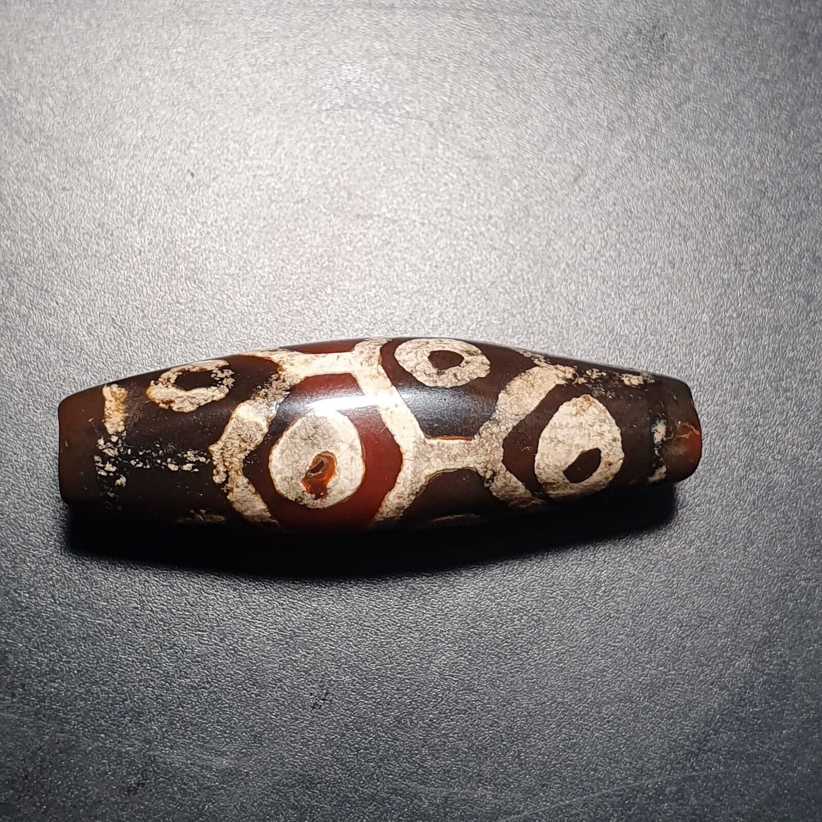 BDET #4 HIMALAYAN Indo Tibetan Central Asian Etched Agate beads Decorated bead
