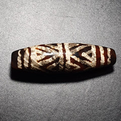 Rare Pattern HIMALAYAN Nepalese Tibetan South East Asian Etched Agate bead