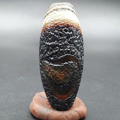 Himalayan Indo Tibetan Agate bead Dragon Skin Agate Amulet Bead #21