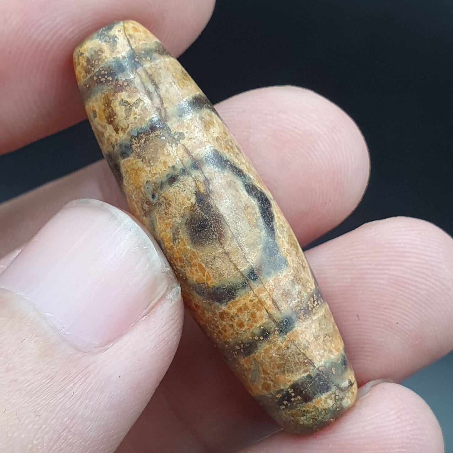 3 眼古董瑪瑙珠西藏喜馬拉雅天珠吊墜