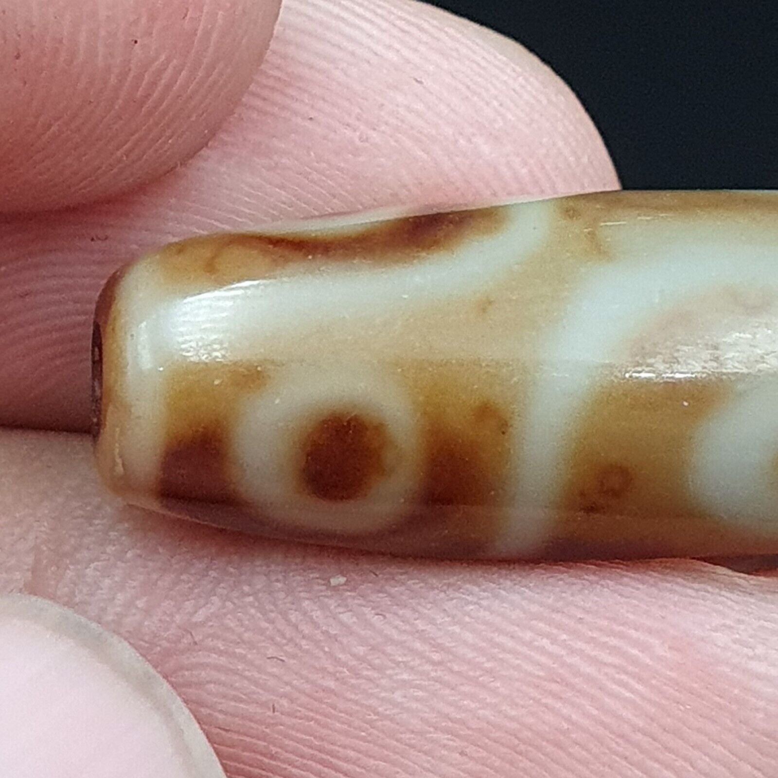9 Falling Eyes Tibetan dzi bead old amulet vintage Agate Tibet gzi pendant