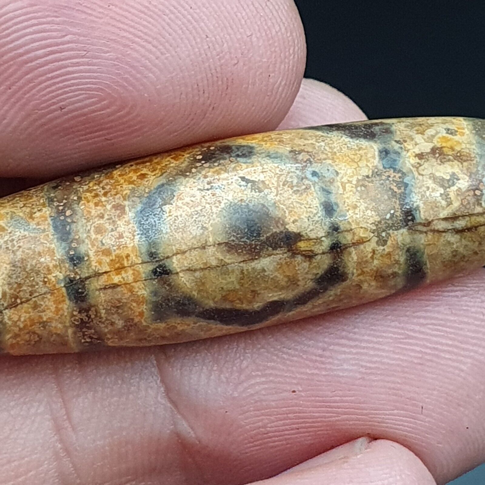 3 Eyes Antique Agate bead Tibet Himalayan Dzi pendant