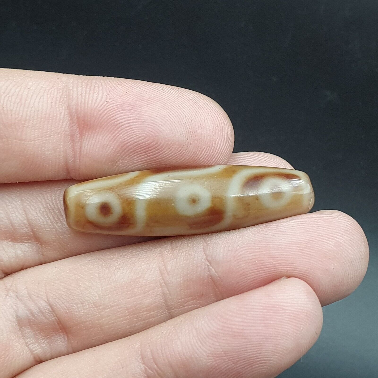 9 Falling Eyes Tibetan dzi bead old amulet vintage Agate Tibet gzi pendant