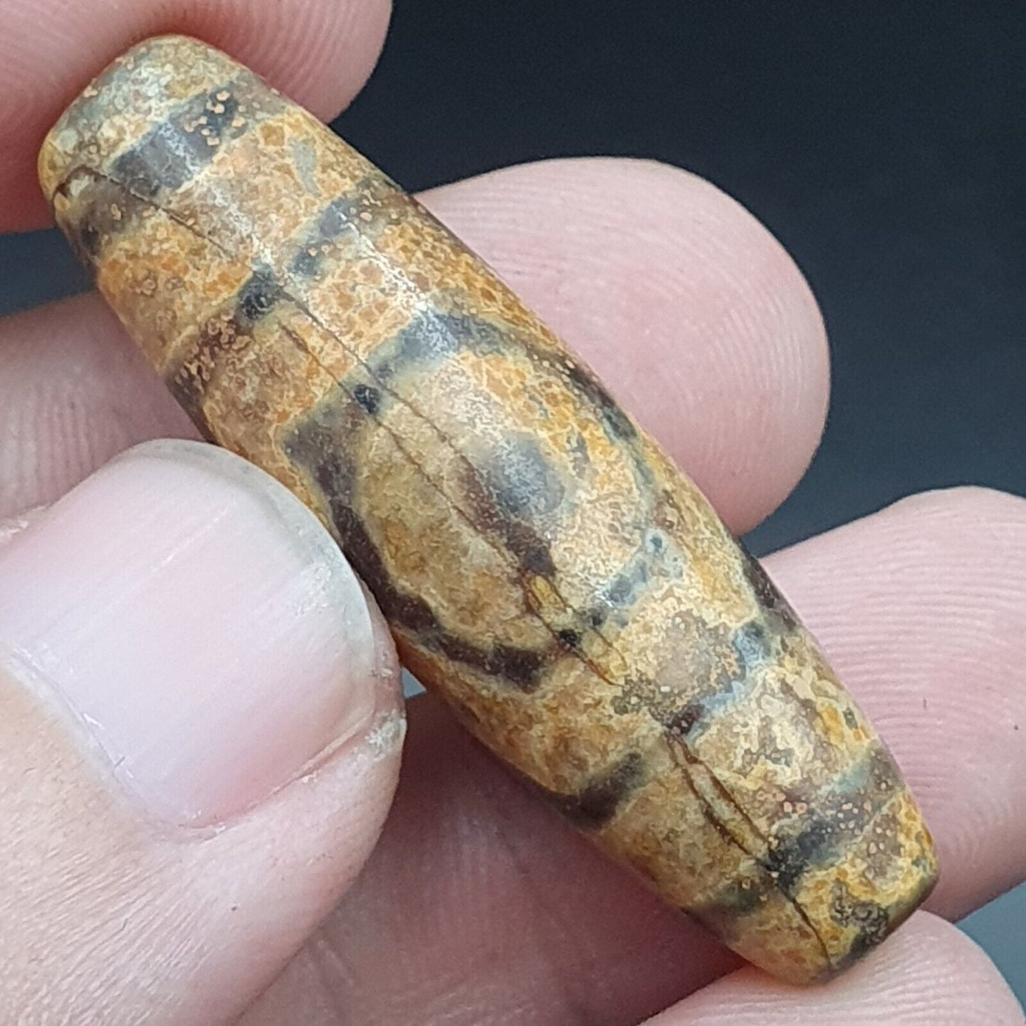 3 眼古董瑪瑙珠西藏喜馬拉雅天珠吊墜