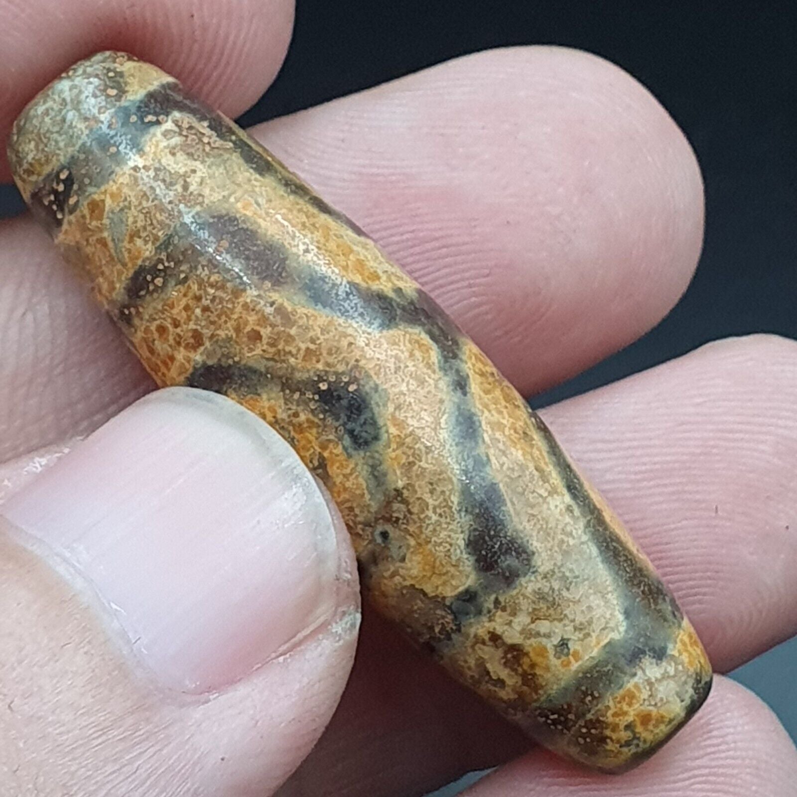 3 Eyes Antique Agate bead Tibet Himalayan Dzi pendant