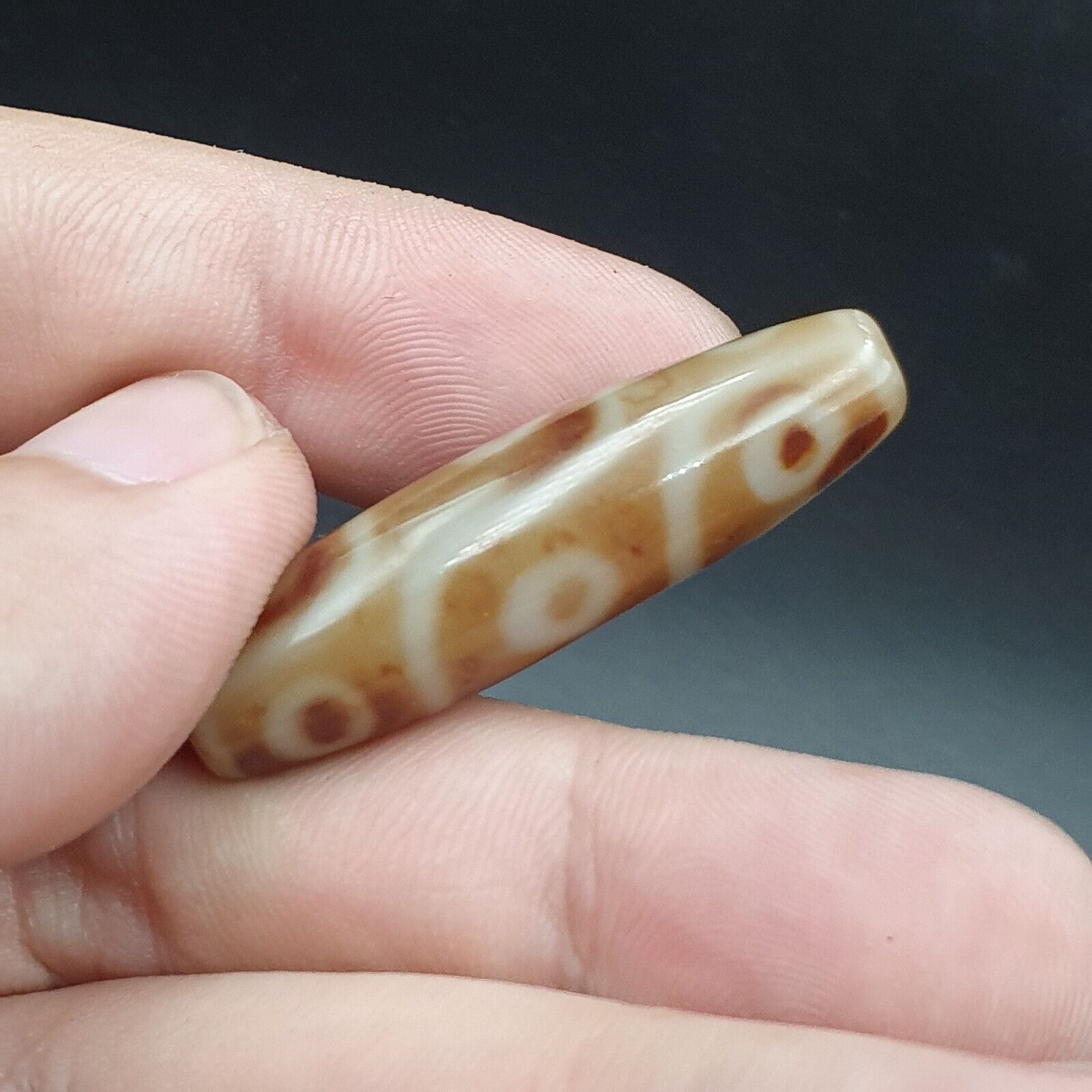 9 Falling Eyes Tibetan dzi bead old amulet vintage Agate Tibet gzi pendant