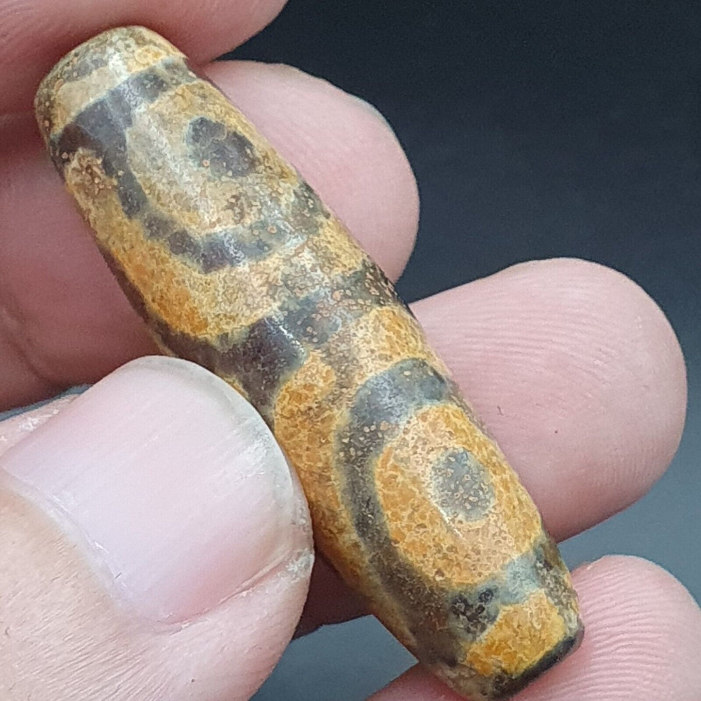 3 眼古董瑪瑙珠西藏喜馬拉雅天珠吊墜