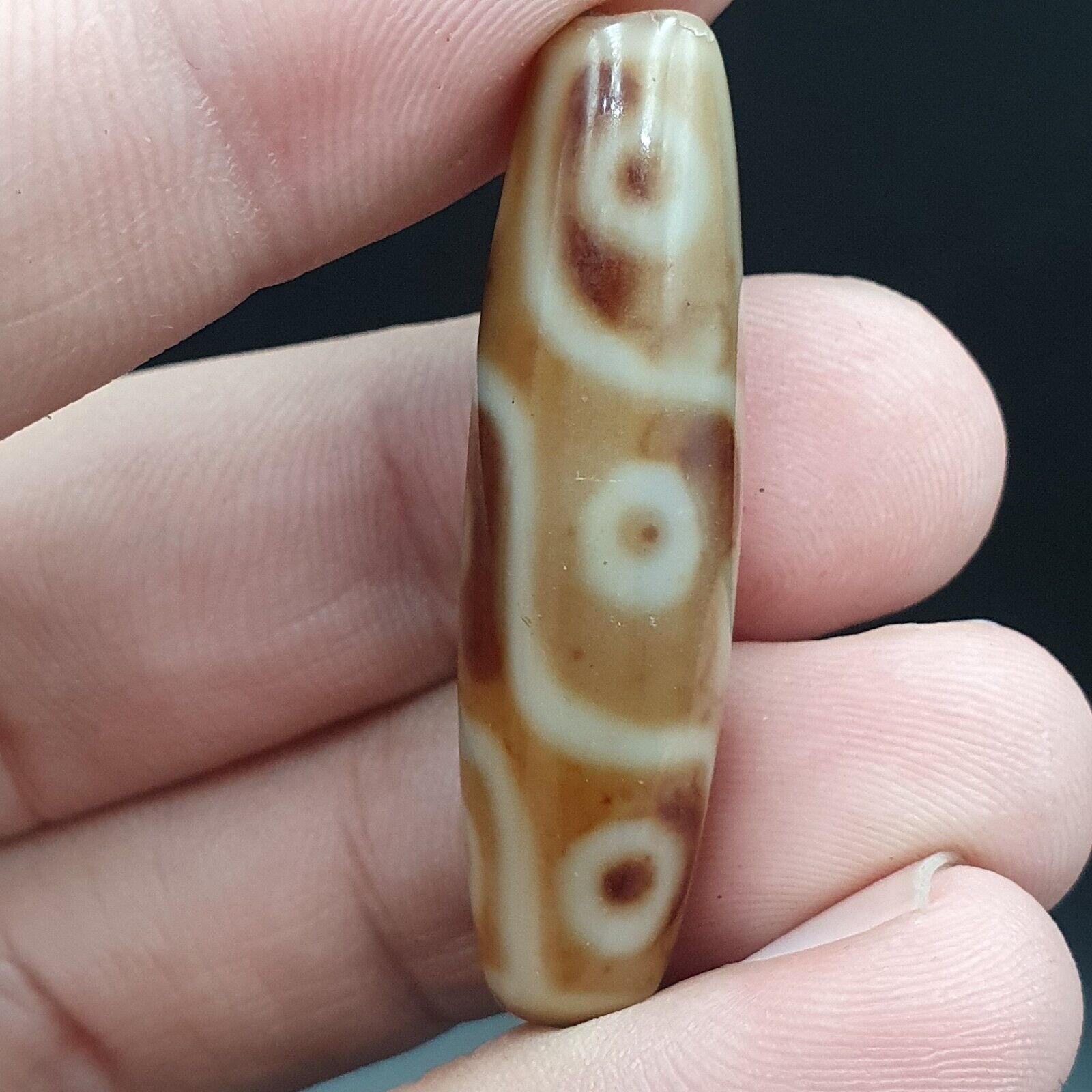 9 Falling Eyes Tibetan dzi bead old amulet vintage Agate Tibet gzi pendant