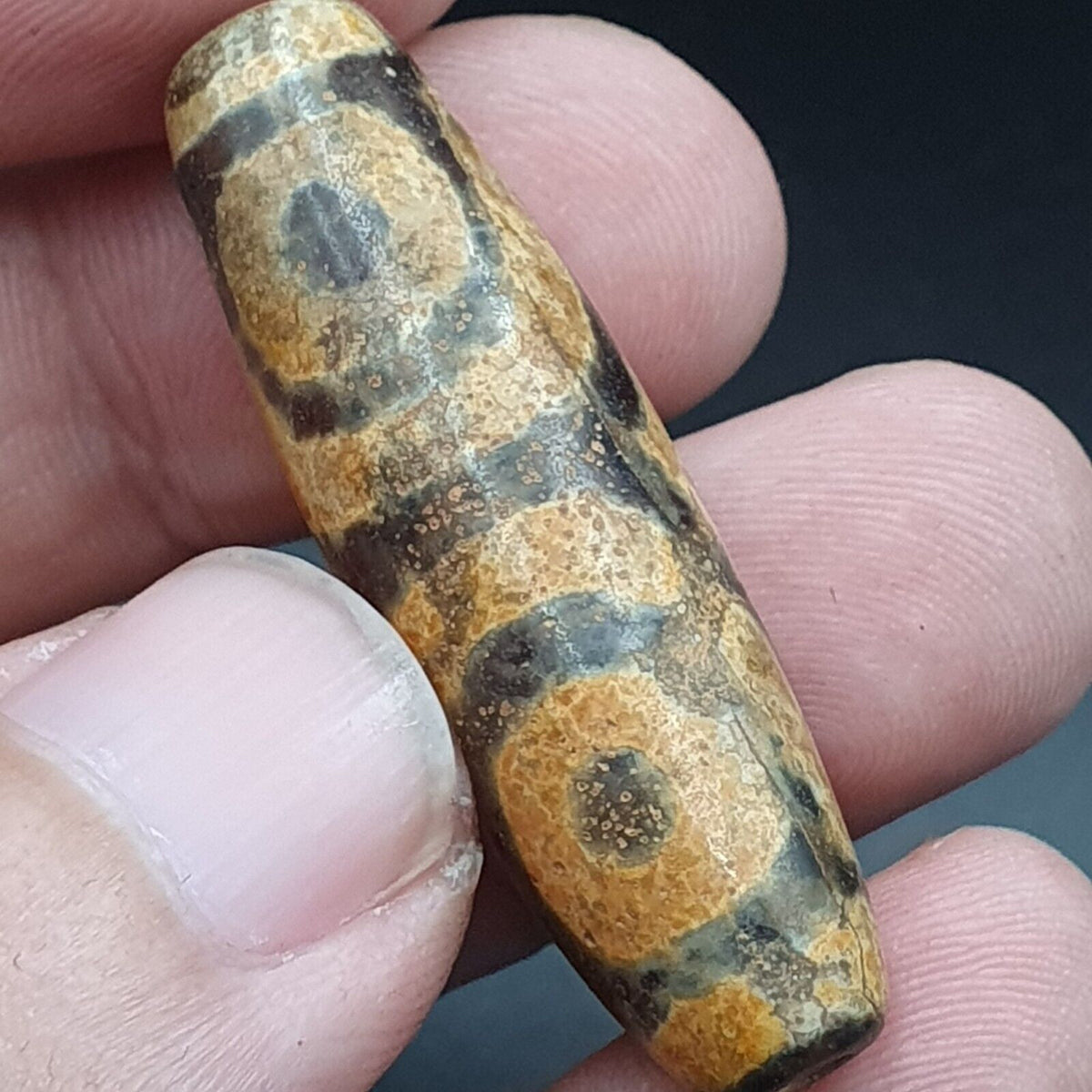 3 Eyes Antique Agate bead Tibet Himalayan Dzi pendant