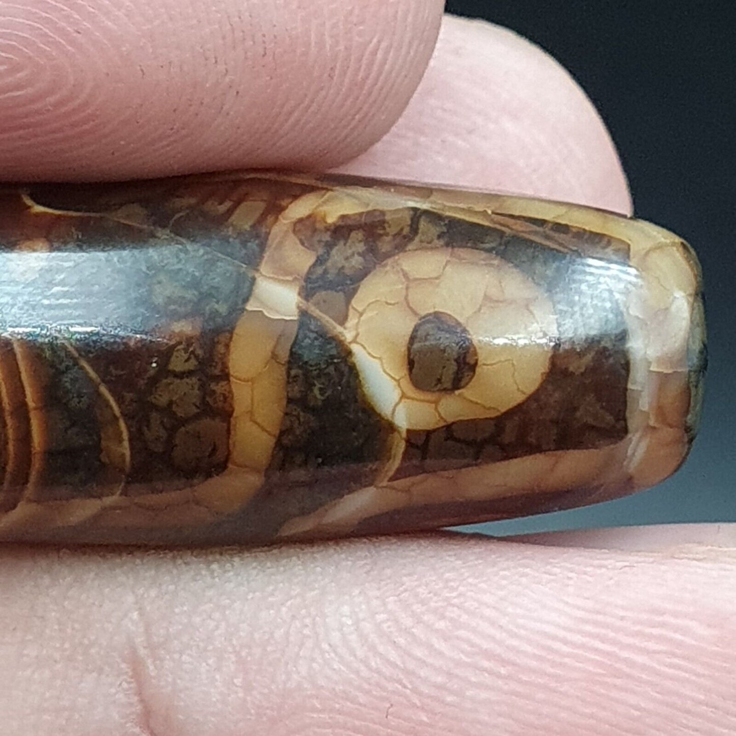 9顆落眼西藏天珠老護身符復古瑪瑙西藏天珠吊墜