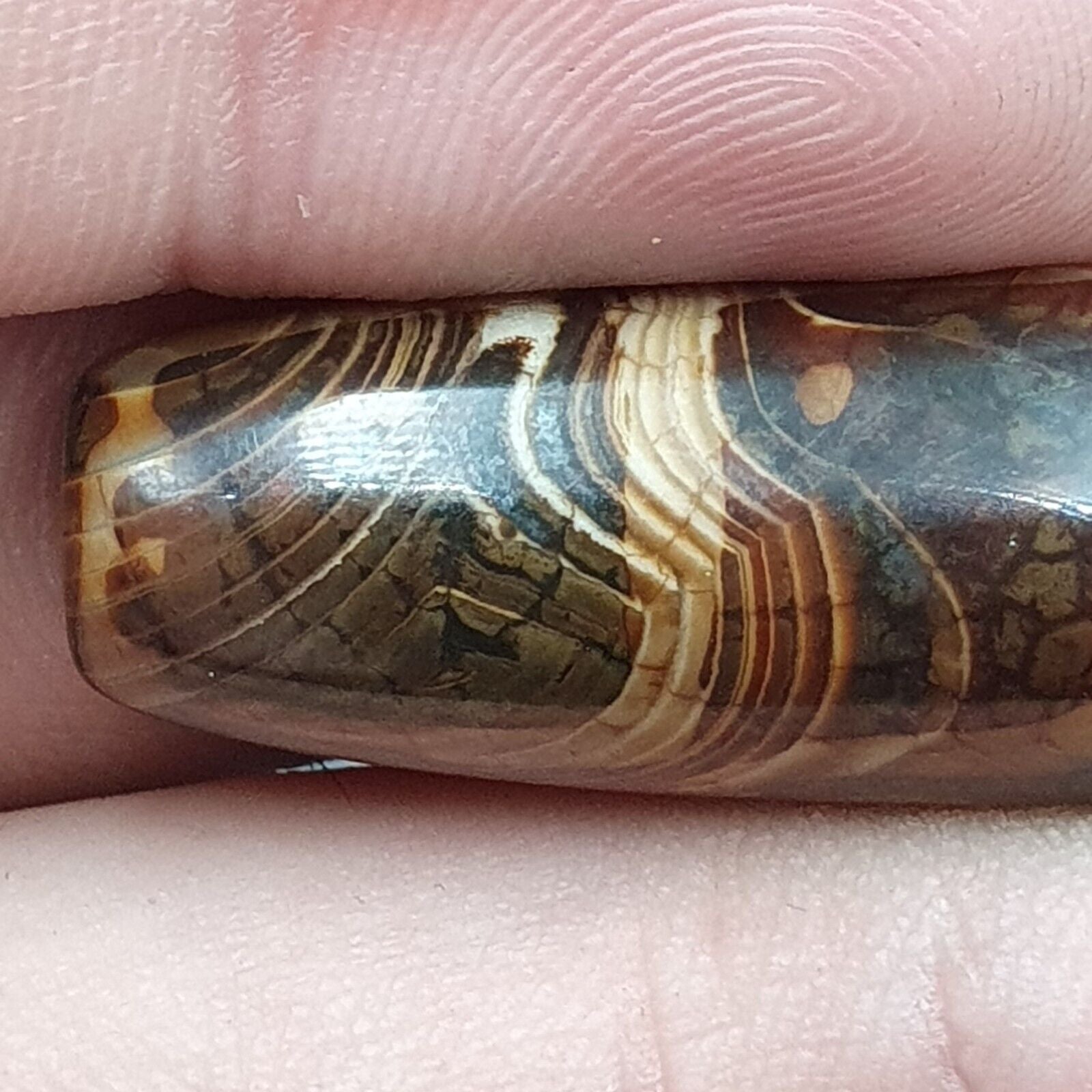 9 Falling Eyes Tibetan dzi bead old amulet vintage Agate Tibet gzi pendant