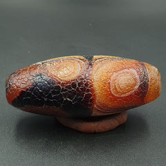 Seltene Drachenhaut-Achat-Himalaya-Indo-Tibet-Achat-Perle, Amulett-Perle #25