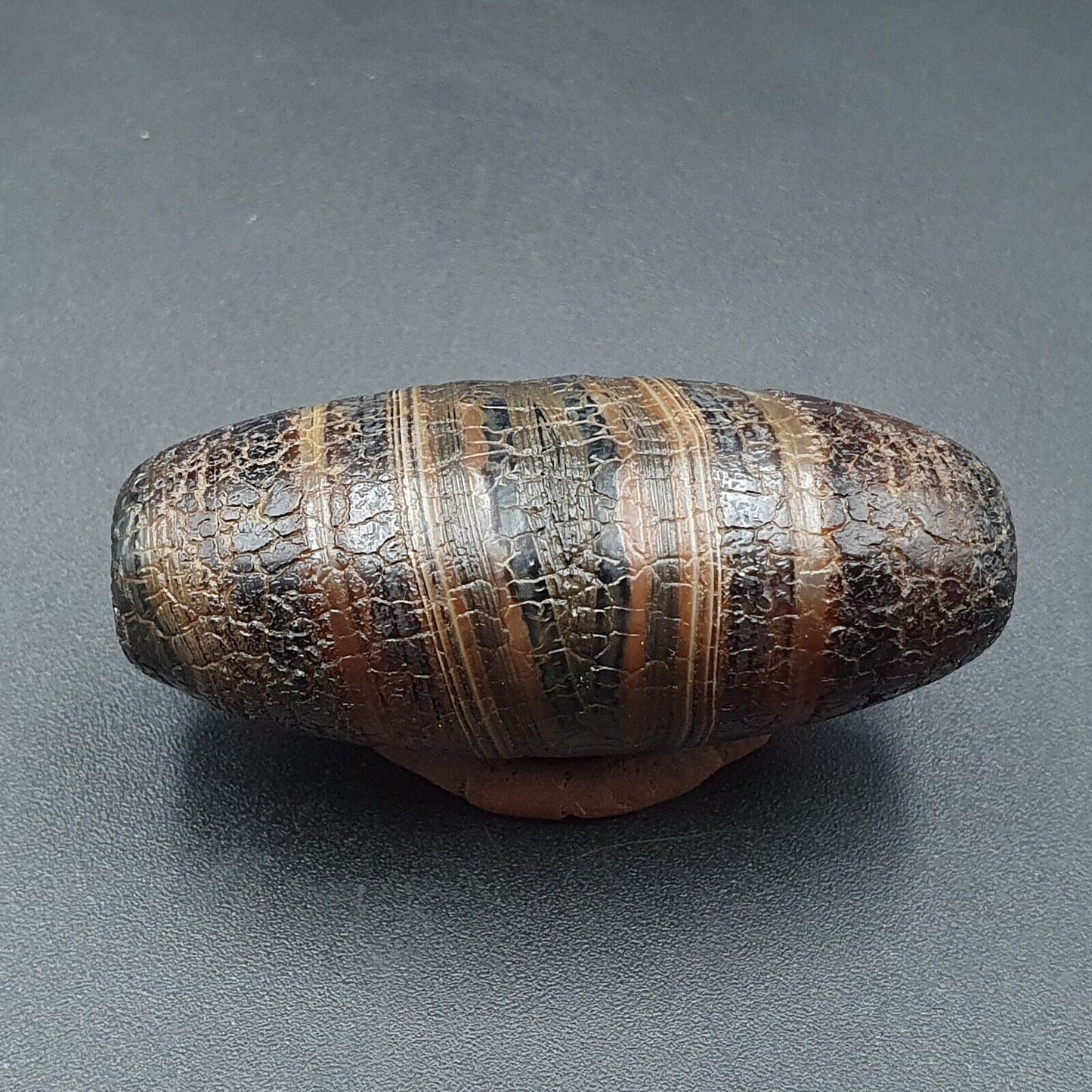 Drachenhaut Achat Himalaya Indo Tibet Achat Perle Amulett Perle #24