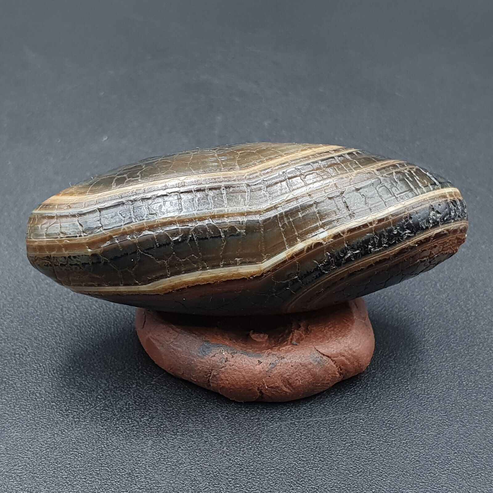 Himalayan Indo Tibetan Agate bead Dragon Skin Agate Amulet Bead #22