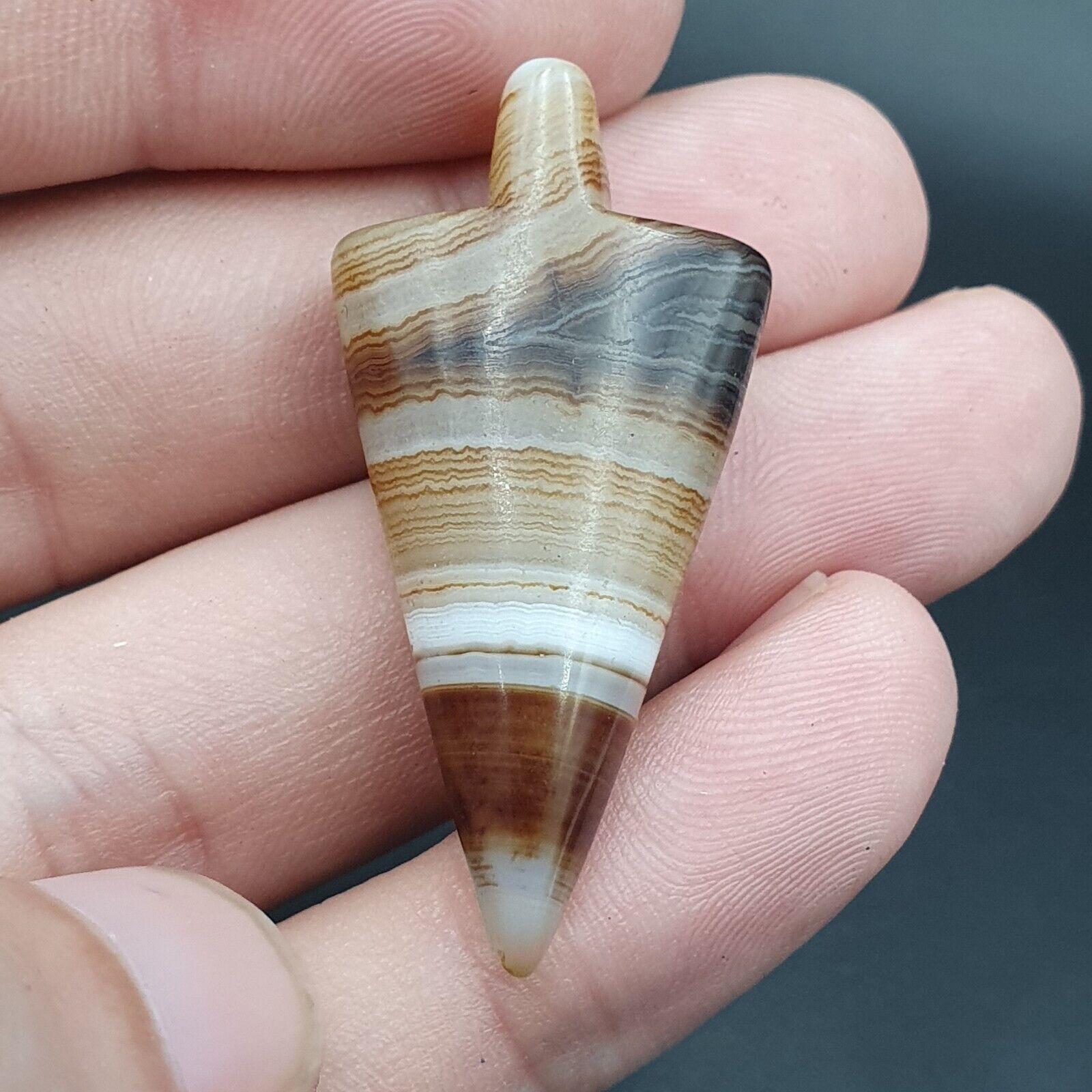 Antique Tibetan Himalayan Agate Pendent Amulet Bead #128