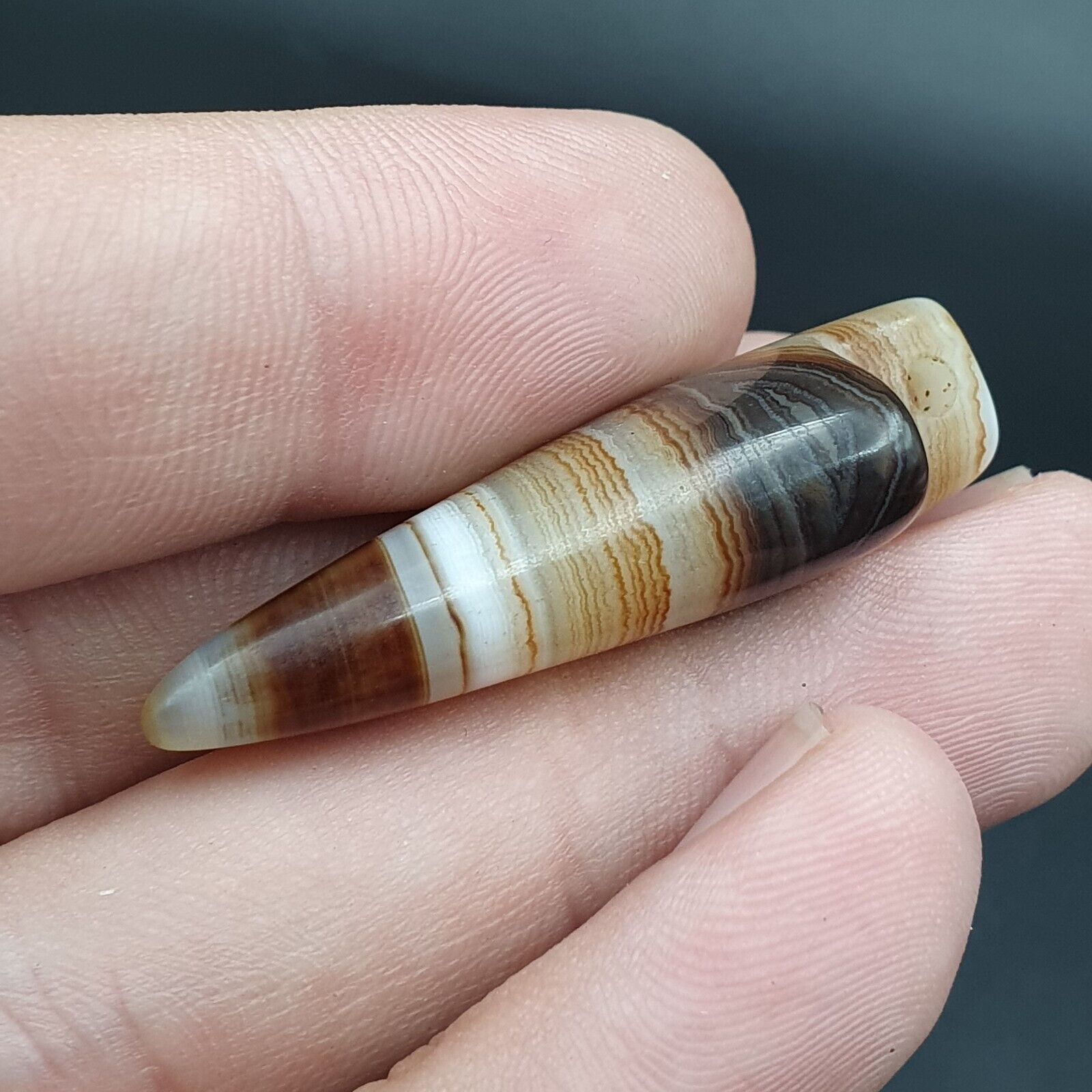 Antique Tibetan Himalayan Agate Pendent Amulet Bead #128