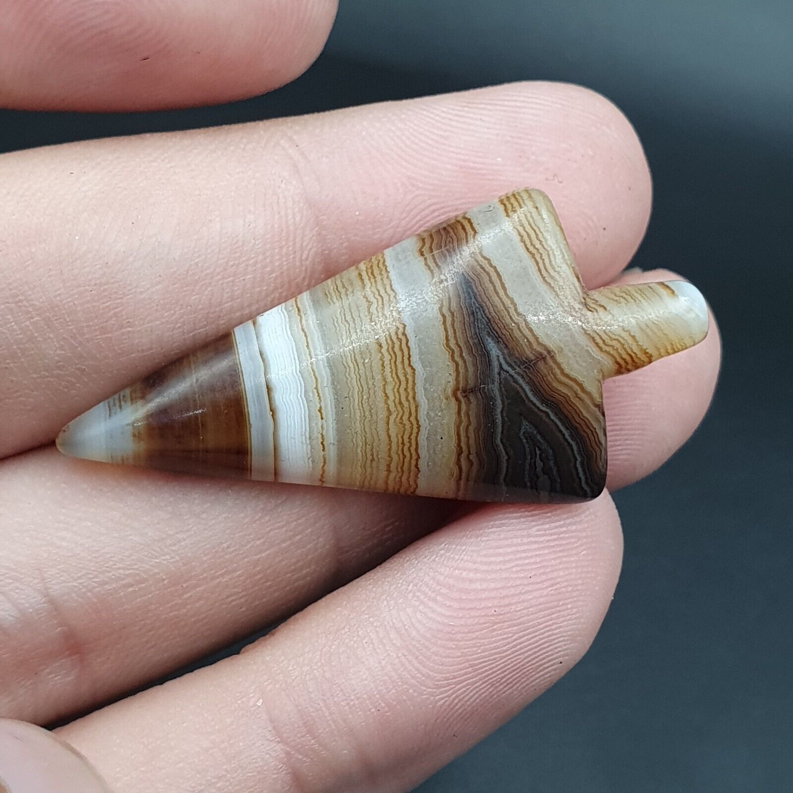 Antique Tibetan Himalayan Agate Pendent Amulet Bead #128